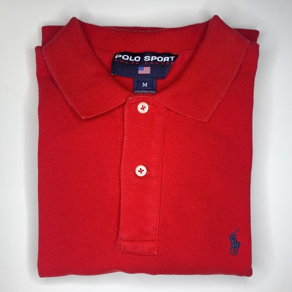 Ralph Lauren Polo Short Sleeve Red w/ Blue Logo M